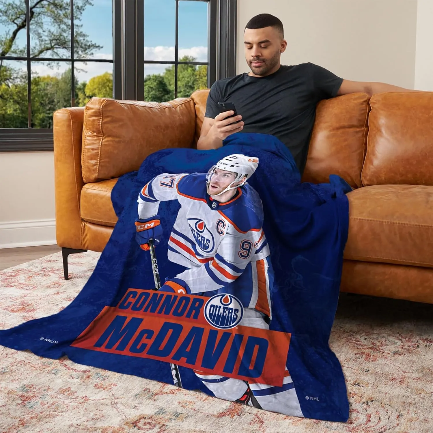 NORTHWEST NHL Unisex-Adult Silk Touch Throw Blanket