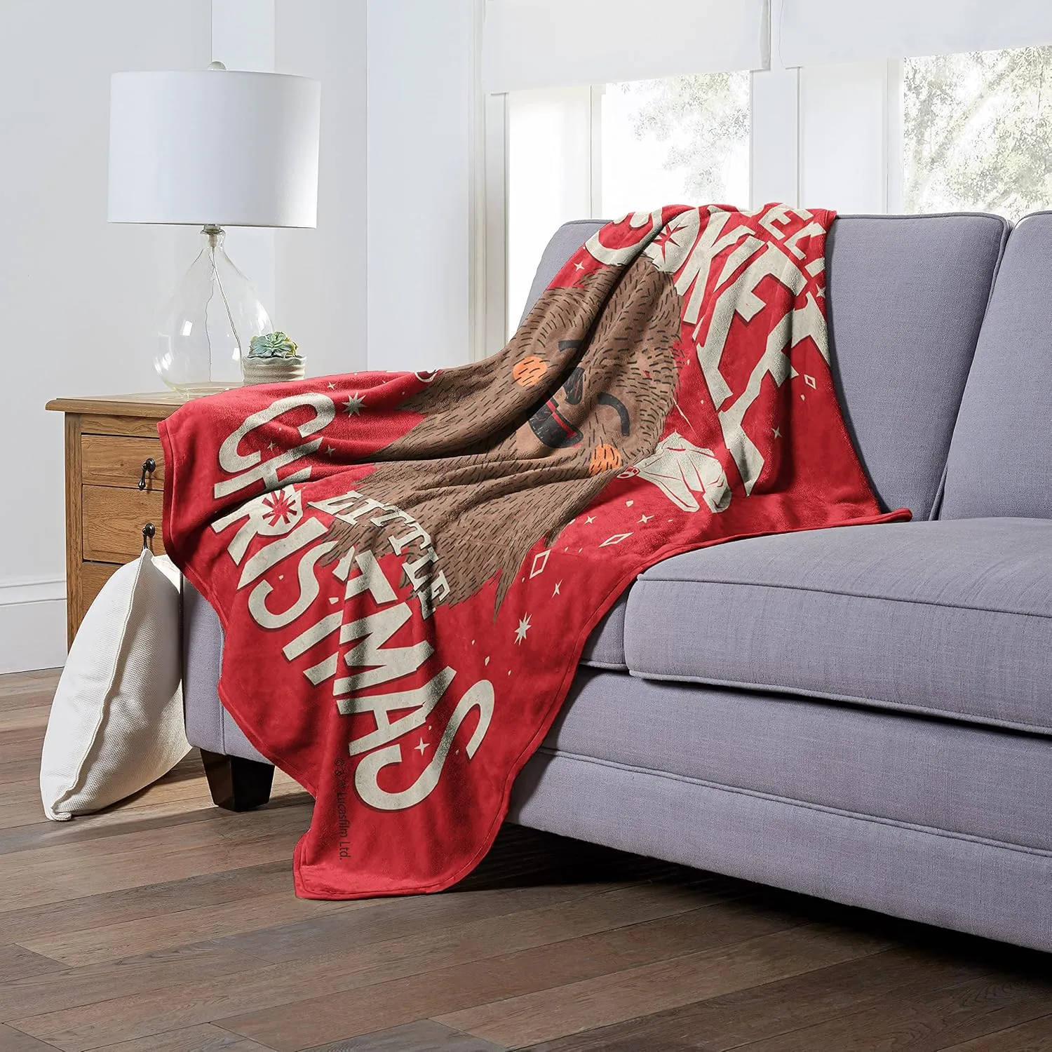 Northwest Star Wars Silk Touch Throw Blanket, 50" x 60", Wookie Xmas
