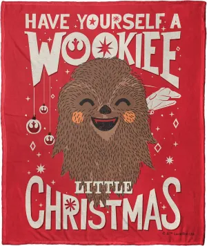Northwest Star Wars Silk Touch Throw Blanket, 50" x 60", Wookie Xmas
