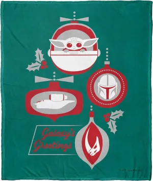 Northwest Star Wars - The Mandalorian Silk Touch Throw Blanket, 50" x 60", Grogu Greetings