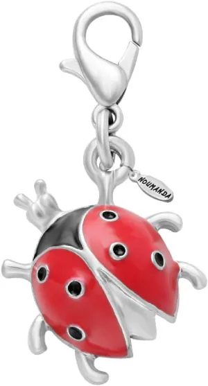 NOUMANDA Insect Jewelry Tiny Ladybug Charm for Bracelet,Necklace,Keyring