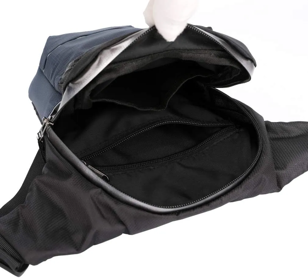 Nylon Drop Leg Bag Waist Pack for Men Women Motorcycle Bike Riding Cycling Fanny Pack Travel Outdoor Hiking Tactical Sling Crossbody Shoulder Pouch (Black)