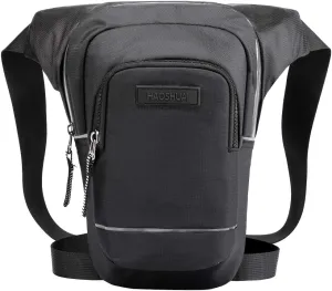 Nylon Drop Leg Bag Waist Pack for Men Women Motorcycle Bike Riding Cycling Fanny Pack Travel Outdoor Hiking Tactical Sling Crossbody Shoulder Pouch (Black)