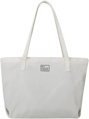 Nylon Tote Bag for Women Waterproof Shoulder Handbag with Zipper