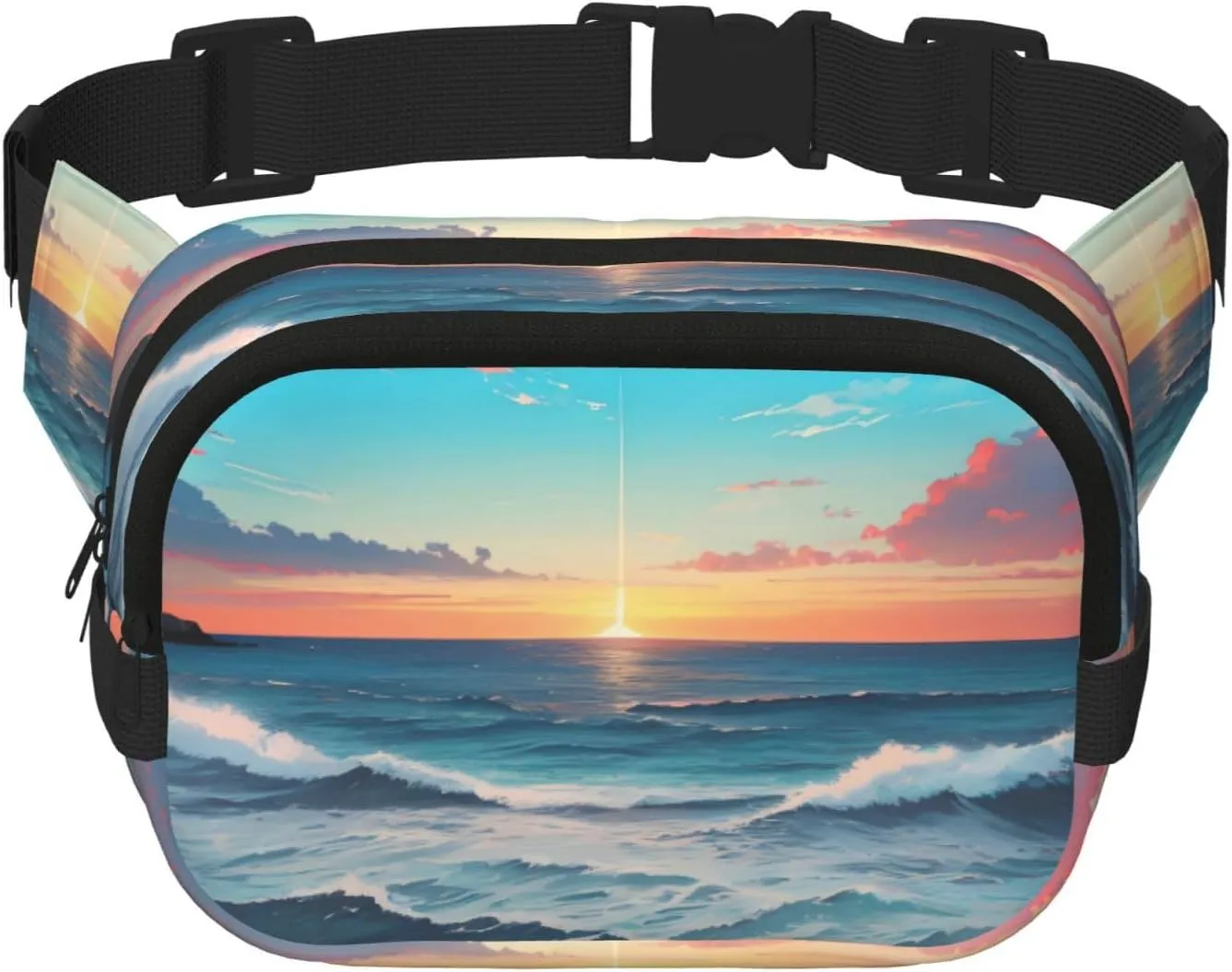 Ocean Pictures Travel Waist Bag Suitable For Running, Cycling And Outdoor Adventures, Store Mobile Phones And Credit Cards