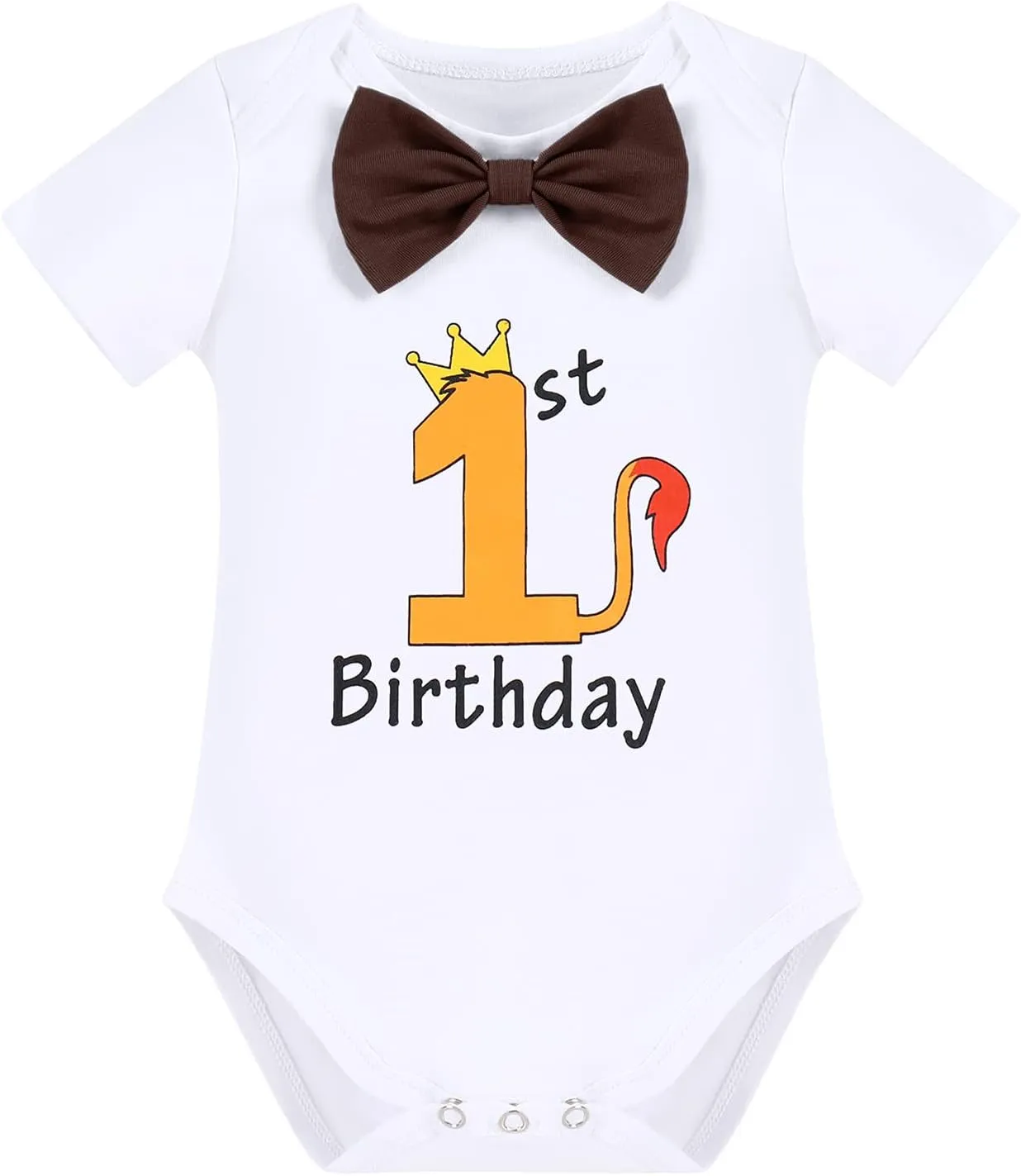 ODASDO Baby Boy Jungle Safari Theme 1st 2nd Birthday Cake Smash Outfit Romper T-shirt Shorts Suspenders Headband Set