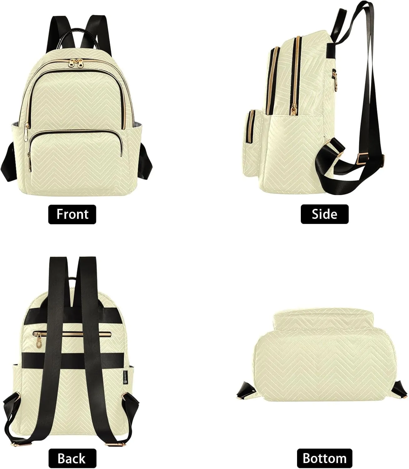 ODAWA Lemon Chiffon Back Pack Purse Anti Theft Travel Backpack Womens Small Backpack Purse