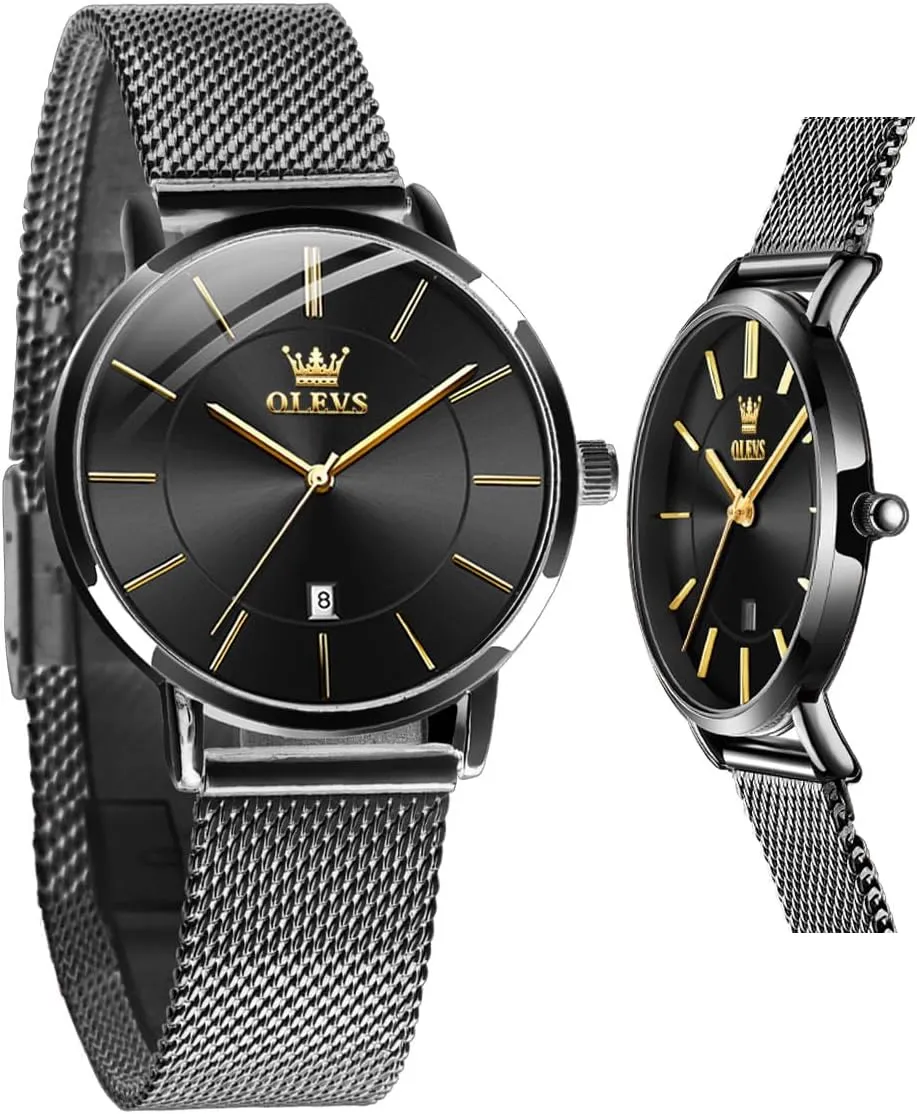 OLEVS Womens Watch Elegant Dress Diamond Female Watches for Ladies Analog Quartz Leather Waterproof Quicksand Large Face Wristwatch