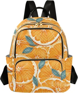 Orange Slices Juicy Backpack Purse for Women Ladies Fashion Travel MiniShoulder Bags with Strap Handbag Lady Purse,M