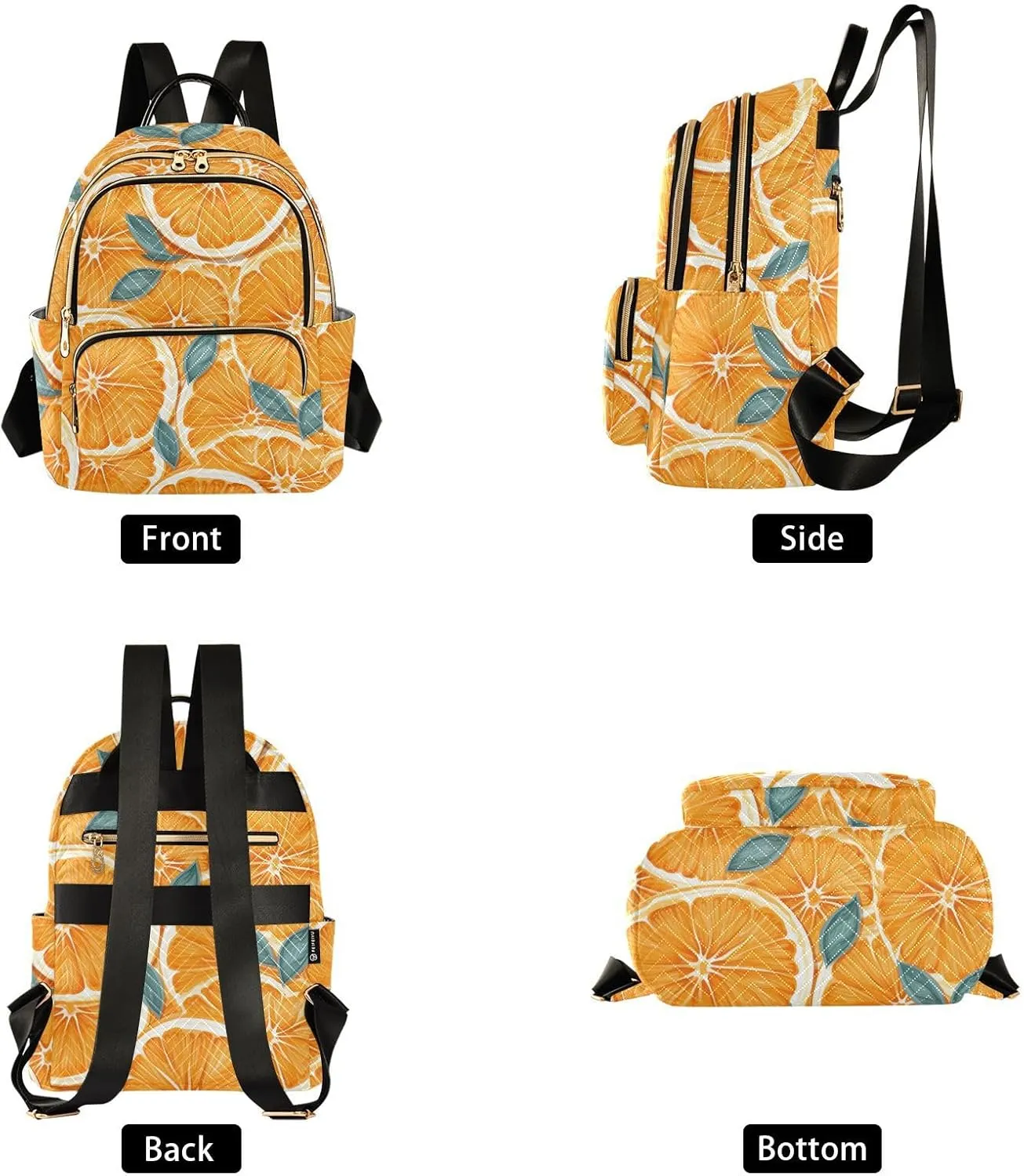Orange Slices Juicy Backpack Purse for Women Ladies Fashion Travel MiniShoulder Bags with Strap Handbag Lady Purse,M