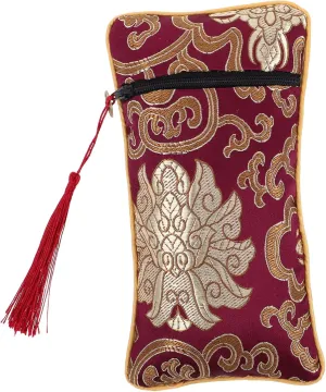 ORFOFE Multipurpose Rectangular Book Bag Zipper Stylish Brocade Bag for Bible Jewelry and Small Items
