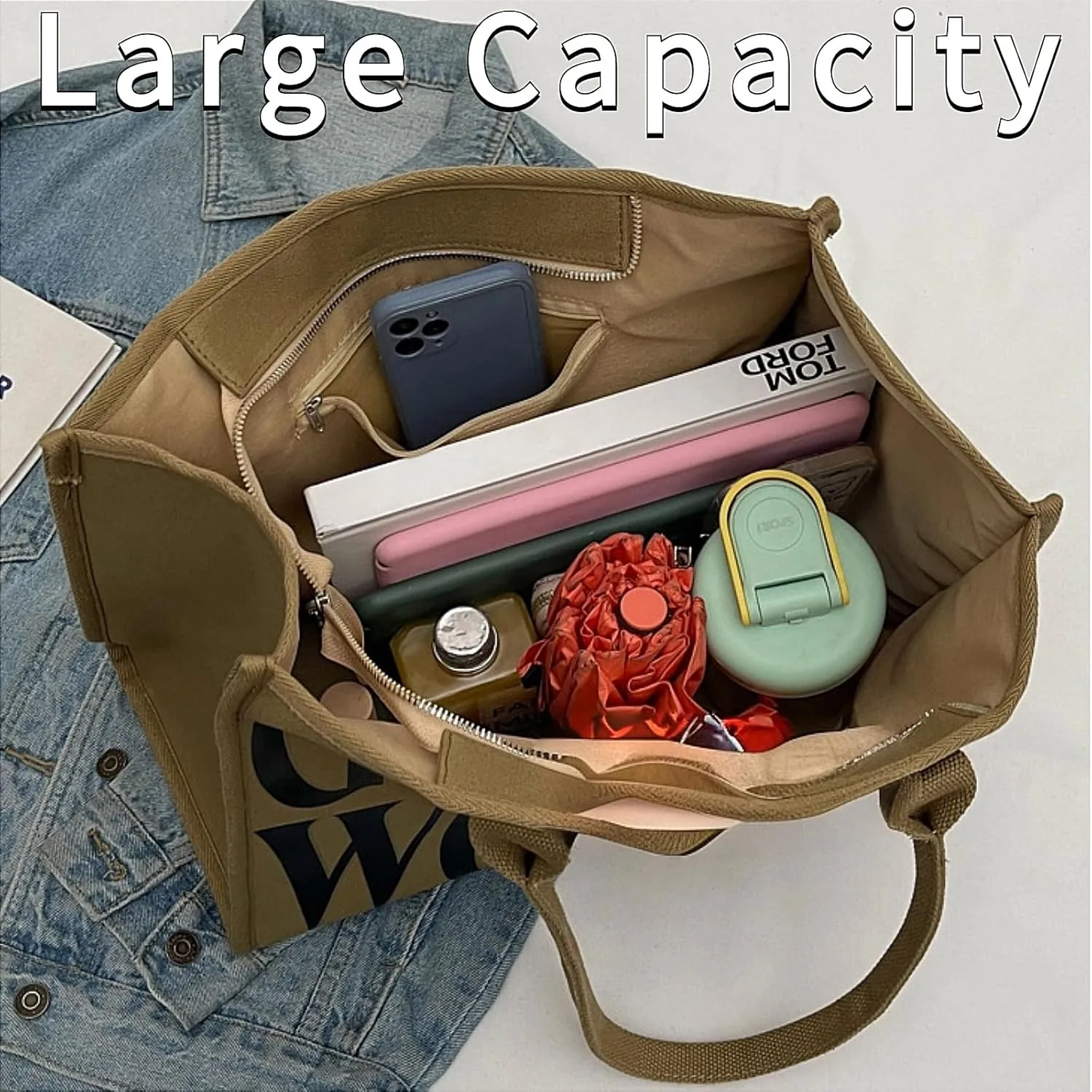 Original Gentle Woman Tote Bag Large Canvas Stylish Handbag Fashion Shoulder Purse with Handle Travel Everyday Bag