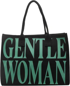 Original Gentle Woman Tote Bag Large Canvas Stylish Handbag Fashion Shoulder Purse with Handle Travel Everyday Bag
