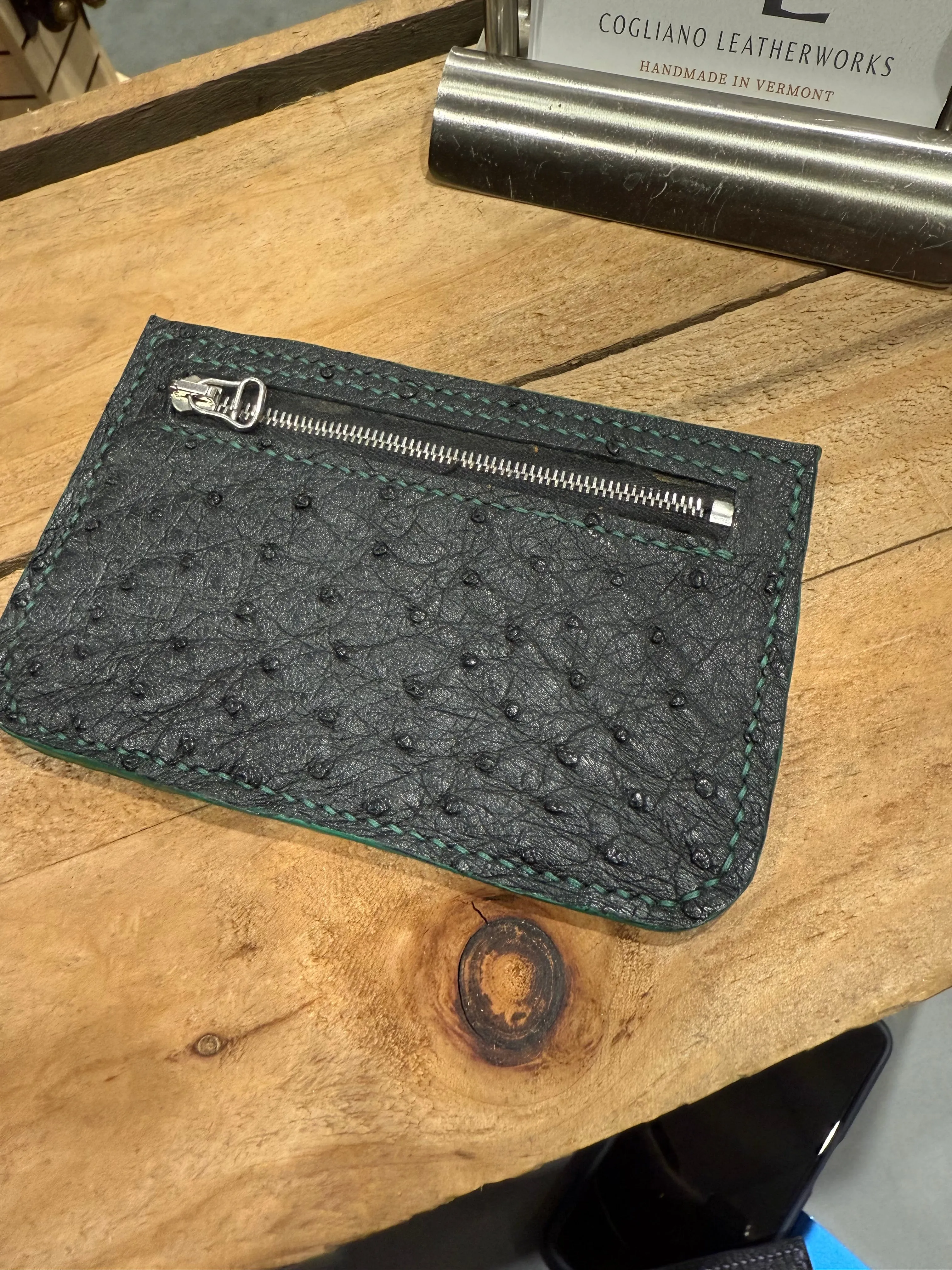 Ostrich Pouch Wallet