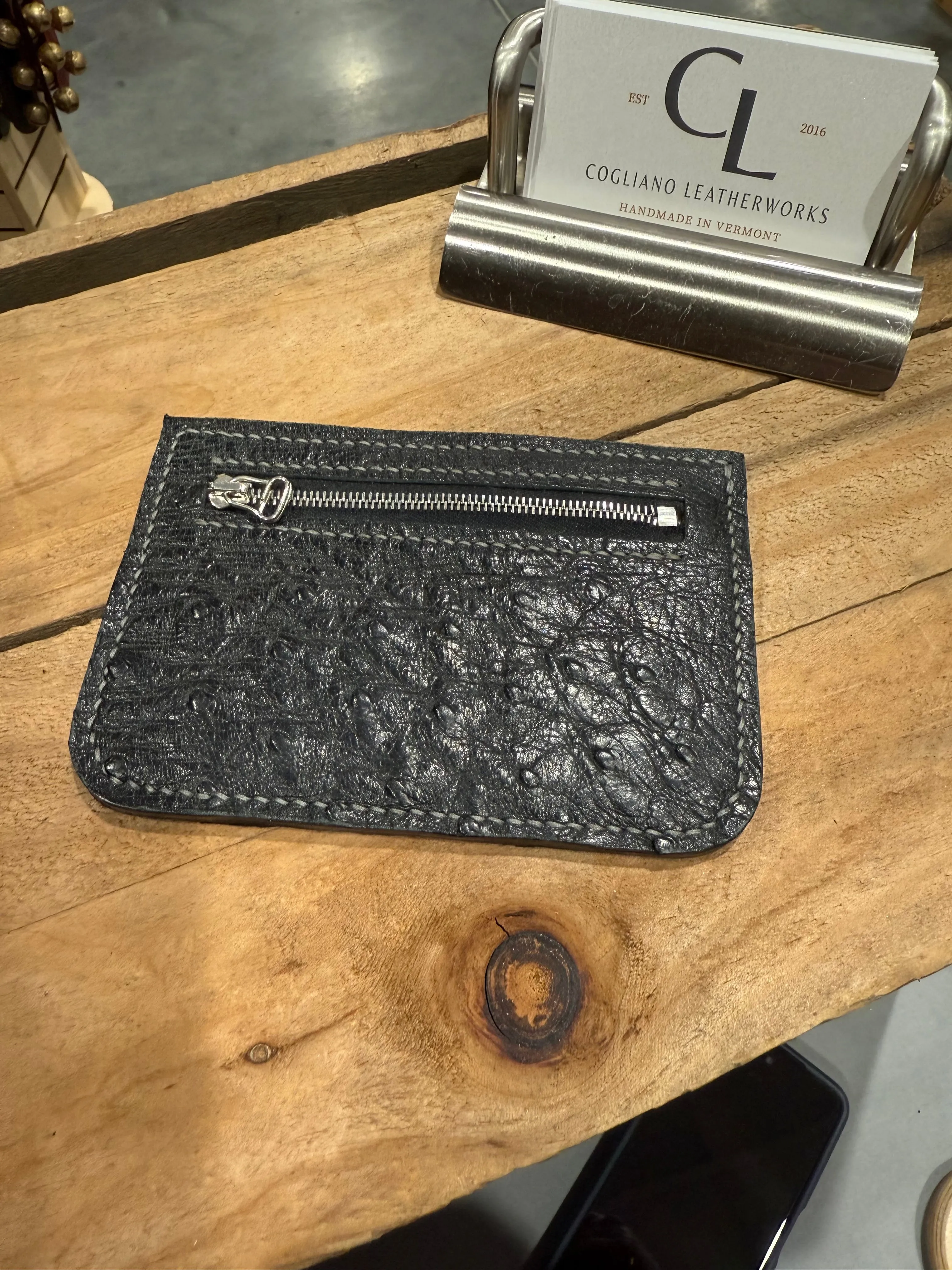 Ostrich Pouch Wallet