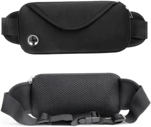Outdoor Waist Bag Small Portable Travel Waist Pouch for Hiking and Running Black Waist Pack for Men and Women Belt Lightweight Hip Bag