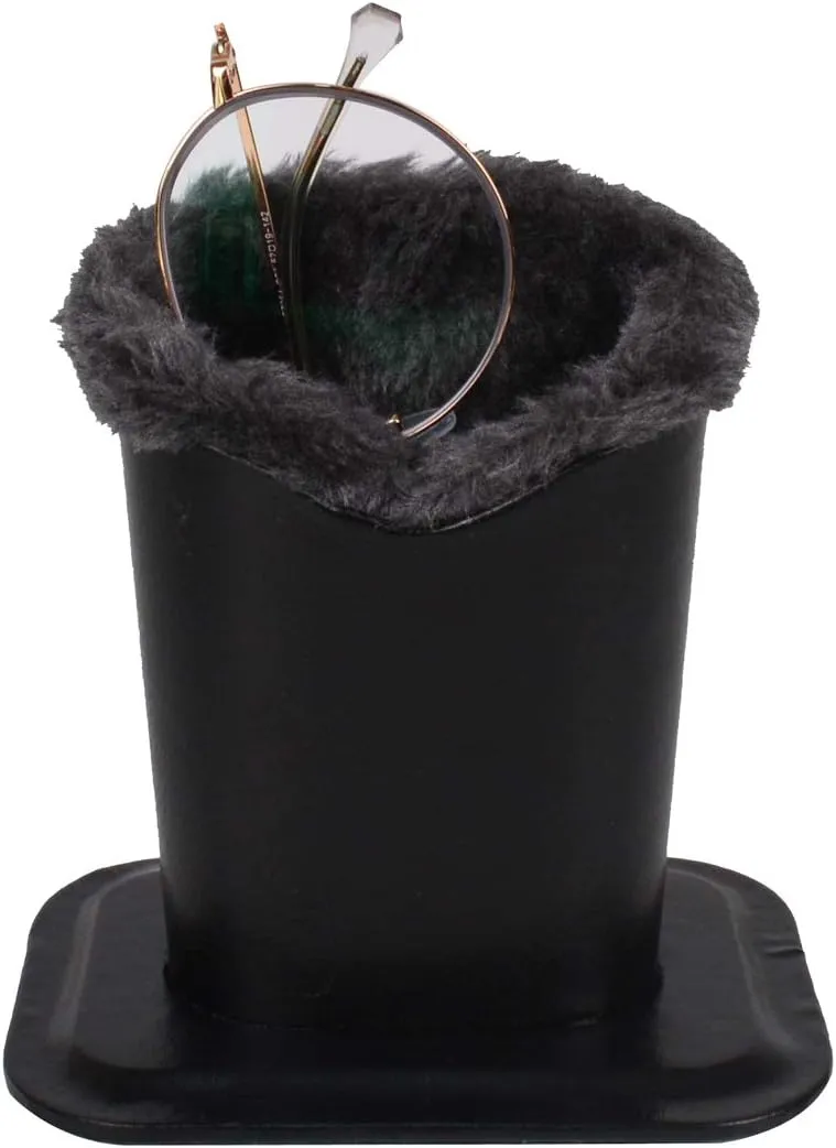Pack of 2 Soft Plush Lined Eyeglasses Holder Stand Protective Glasses Holder Stand
