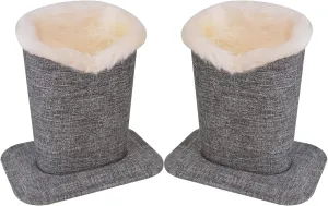 Pack of 2 Soft Plush Lined Eyeglasses Holder Stand Protective Glasses Holder Stand