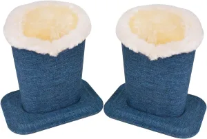 Pack of 2 Soft Plush Lined Eyeglasses Holder Stand Protective Glasses Holder Stand