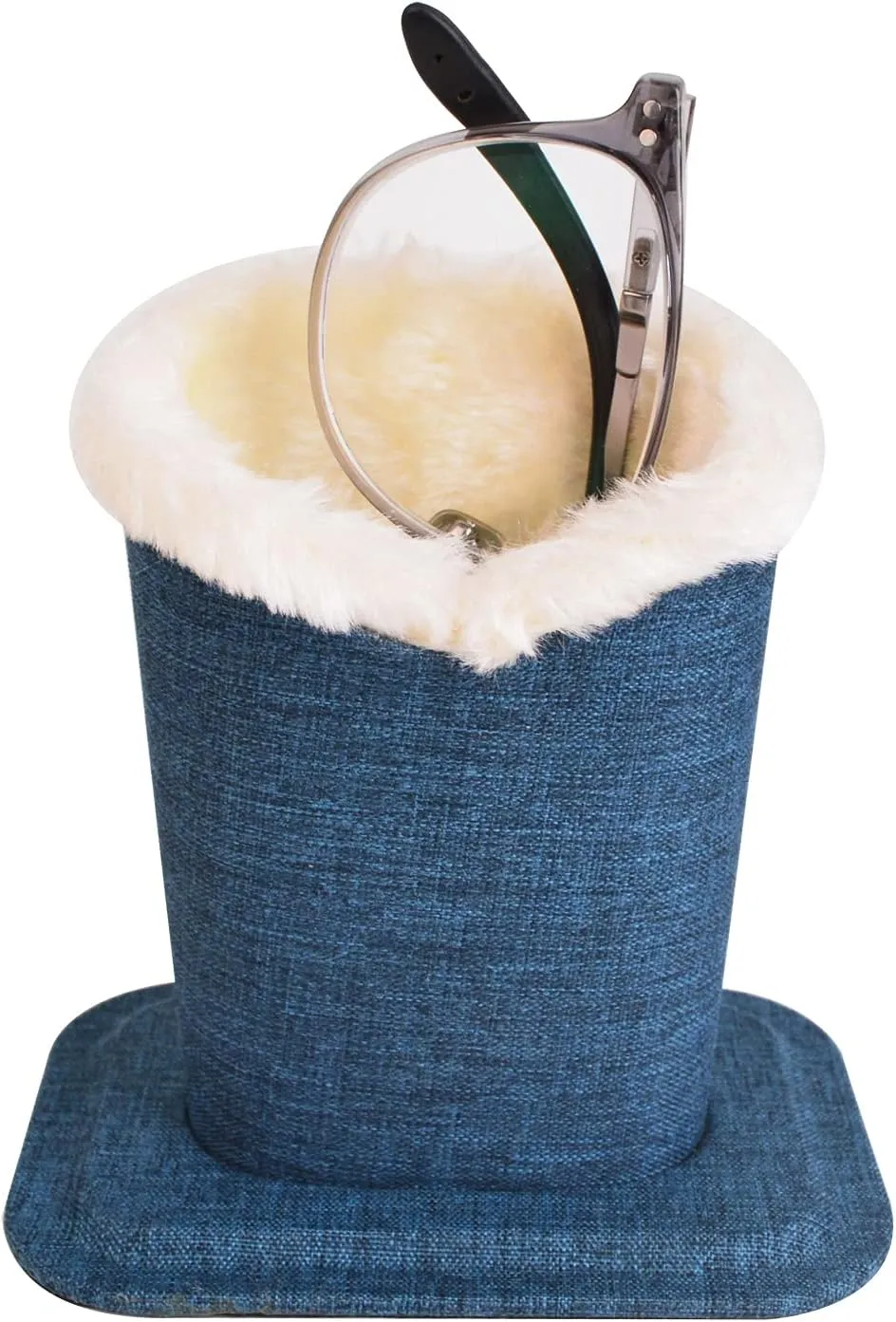Pack of 2 Soft Plush Lined Eyeglasses Holder Stand Protective Glasses Holder Stand