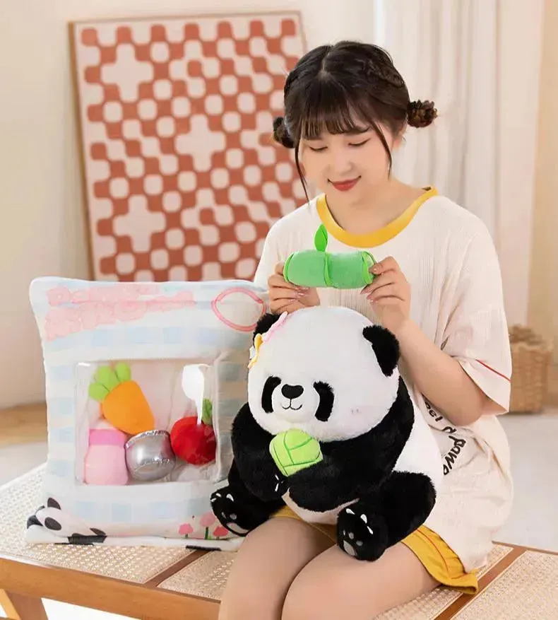 Panda Bloom Fluffy Blossom Plush