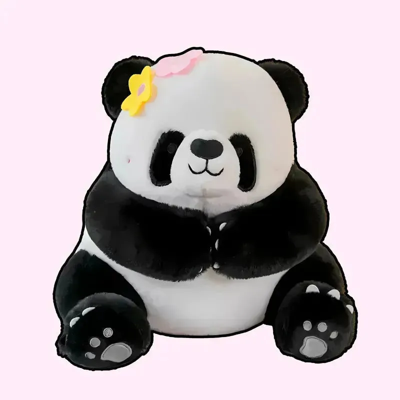 Panda Bloom Fluffy Blossom Plush