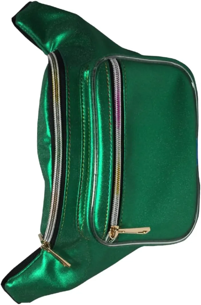 PartyKindom Shiny Holographic Bum Bag Fashion Waist Pack Waterproof Bulk Storage for Travel