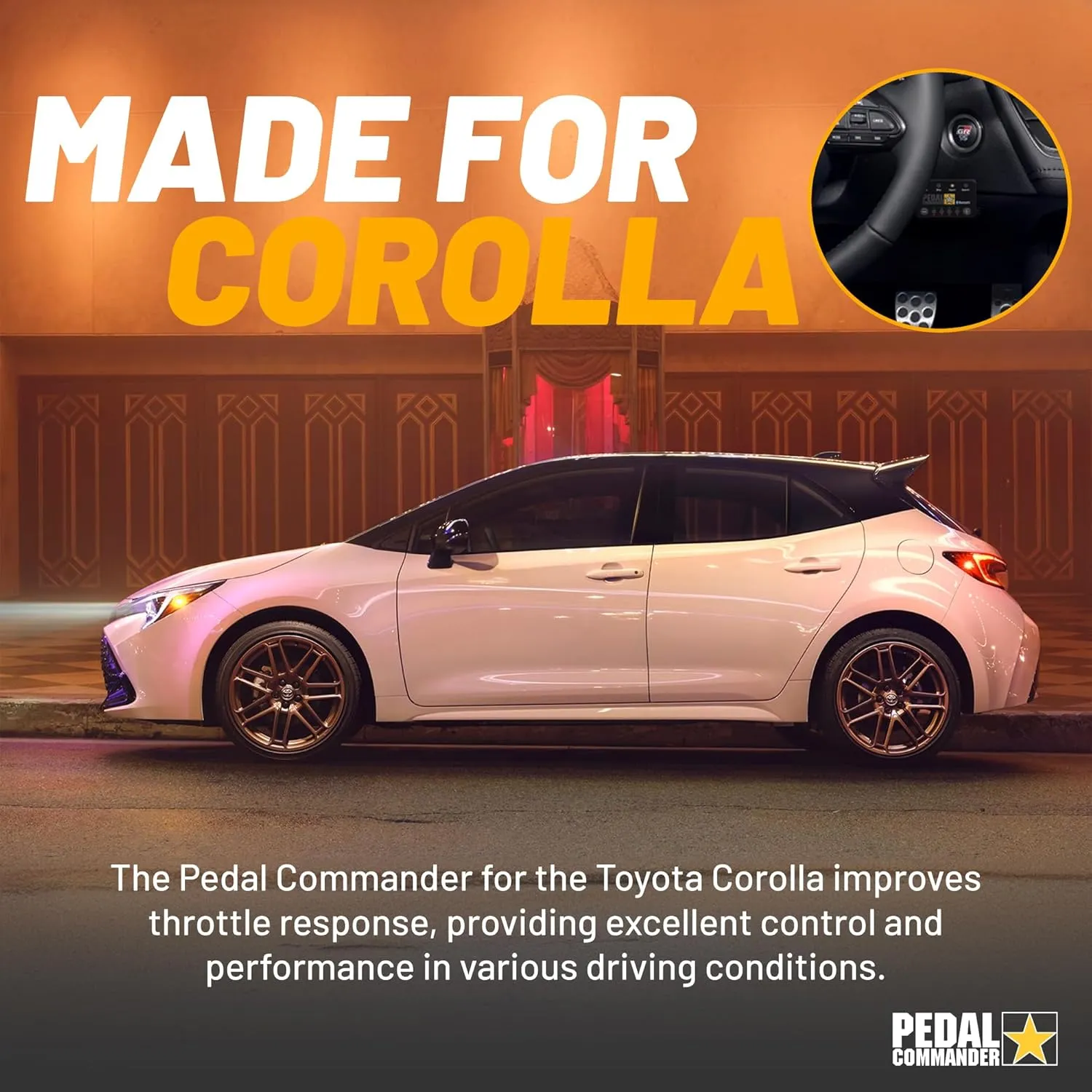 PEDAL COMMANDER for Toyota Corolla 2014-2025 Throttle Response Controller Fits: L, LE, S, SE, XLE, XSE Gas and Hybrid Toyota Corolla Accessories