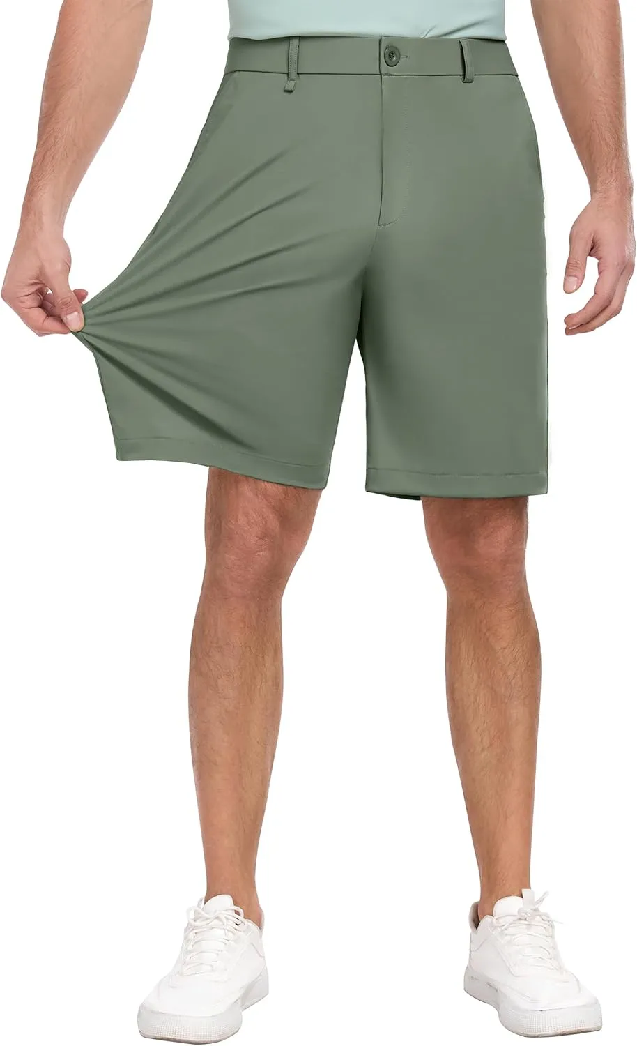 PEGENO Men's Golf Dress Shorts - Lightweight Waterproof Quick-Dry Casual Summer Shorts