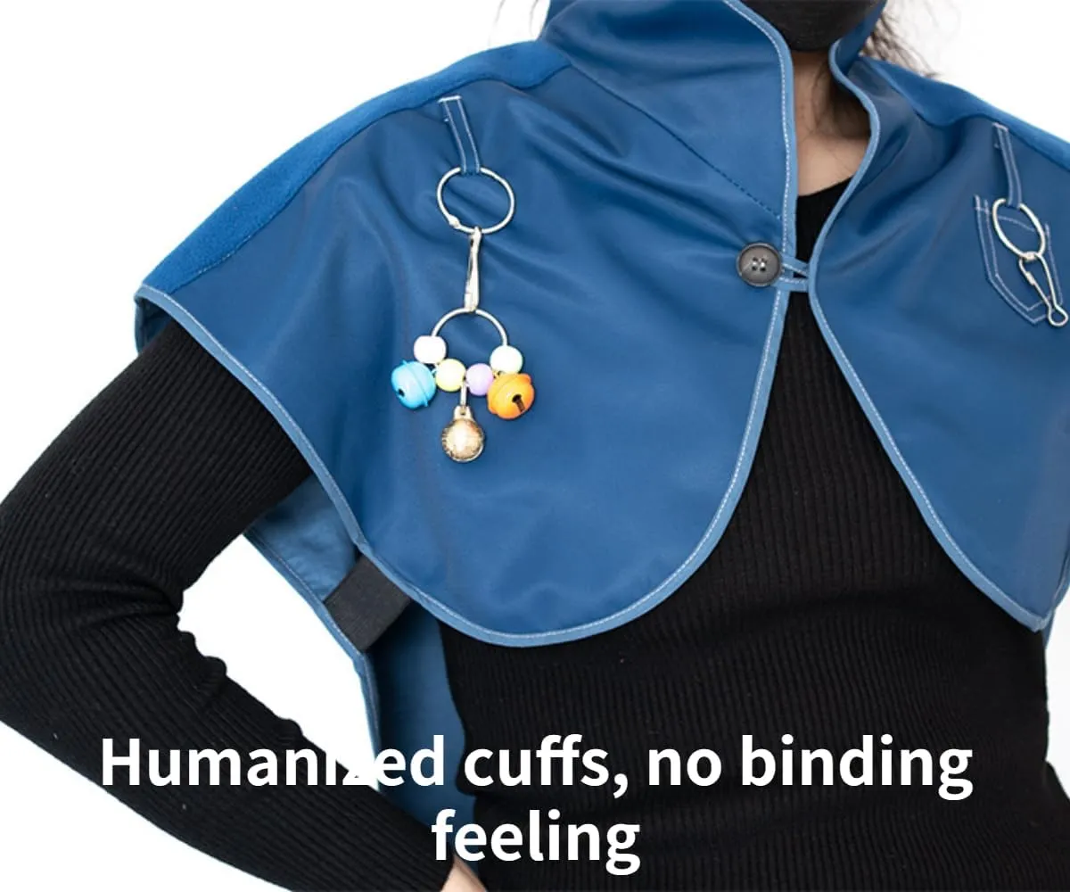 Pet Bird Upgraded Waterproof Shoulder, Neck Poop Protector and Protective Anti-Scratch Arm Guard Set, Anti-Bite Shoulder Pad Diaper Shawl for Parrot Macaw African Budgies Parakeet Agapornis Fischeri