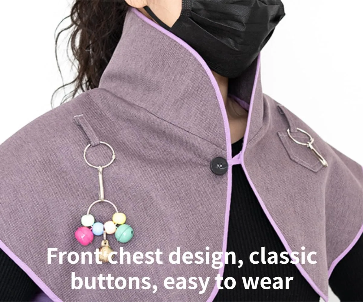 Pet Bird Upgraded Waterproof Shoulder, Neck Poop Protector and Protective Anti-Scratch Arm Guard Set, Anti-Bite Shoulder Pad Diaper Shawl for Parrot Macaw African Budgies Parakeet Agapornis Fischeri