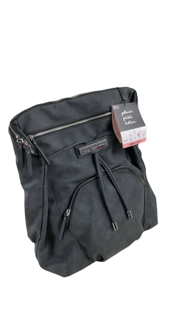 Petunia Pickle Bottom Cinch Backpack, Midnight Leatherette
