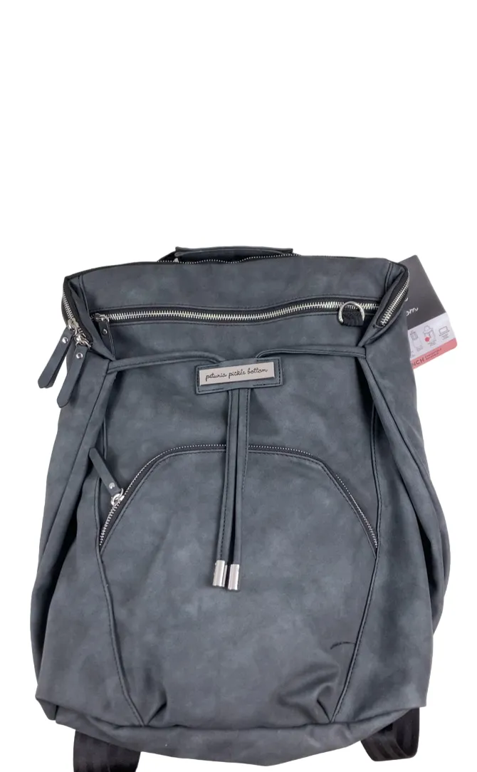 Petunia Pickle Bottom Cinch Backpack, Midnight Leatherette