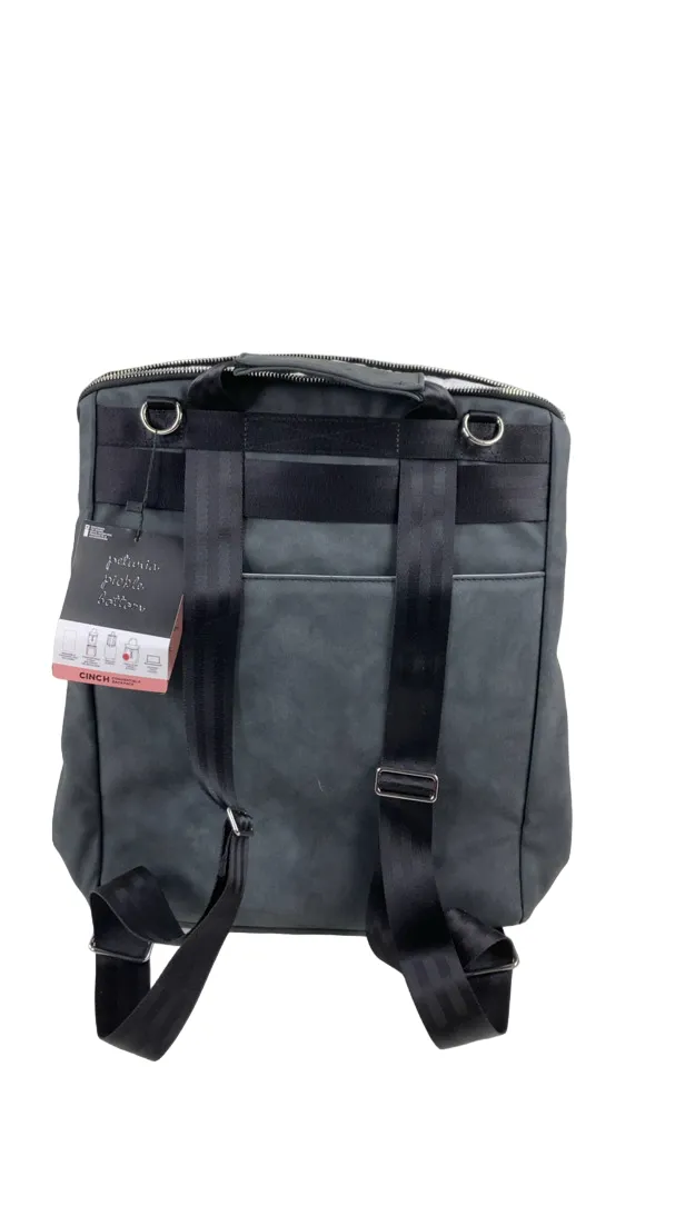 Petunia Pickle Bottom Cinch Backpack, Midnight Leatherette