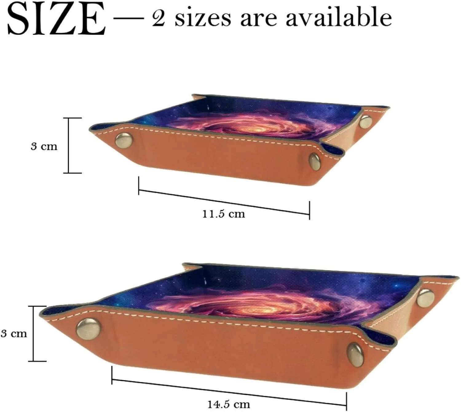 Pink Rose Galaxy Stacking Jewelry Organizer Trays for Women, Desk Drawer Organizer Tray, Earring Tray, Bracelet Tray, and More, 16x16cm, snh-001