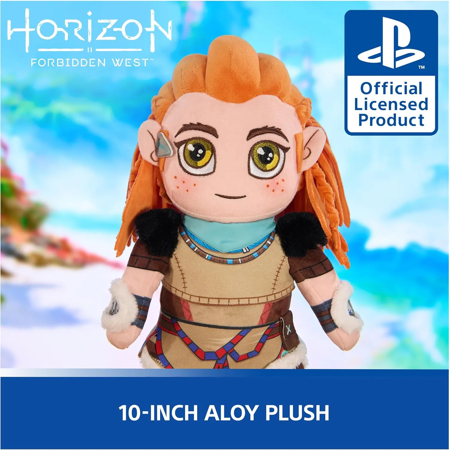 PlayStation Horizon Forbidden West, Premium 10-Inch Aloy Collector Grade Plush Toy, Cute Plushies and Kids Toys for PS5 Fans of All Ages