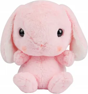 Plush Bunny Backpack for Women with Pockets (Pink)