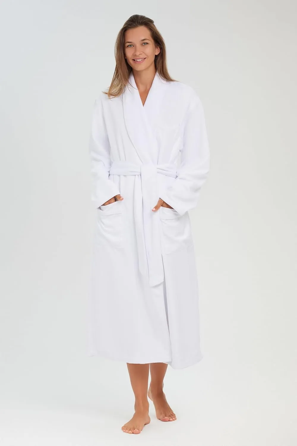 Plush Lined Microfiber Bath Robe for Women or Men - Super Soft, Durable Luxury Spa, Resort & Hotel Bathrobe, Generously Sized
