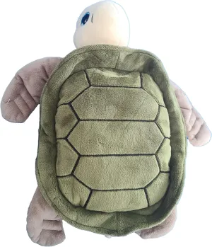 Plush Stuffed TURTLE Mini Backpack, Plush Green Stuffed Animal Shoulder Bag, Adjustable Nylon Straps with Zipper (TURTLE)