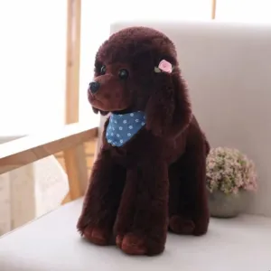 Poodle plush toys, soft and cute poodle plush toys, pillows, cushions, The best gift for your family and friends. 1 pc. (Coffee 12 inches)