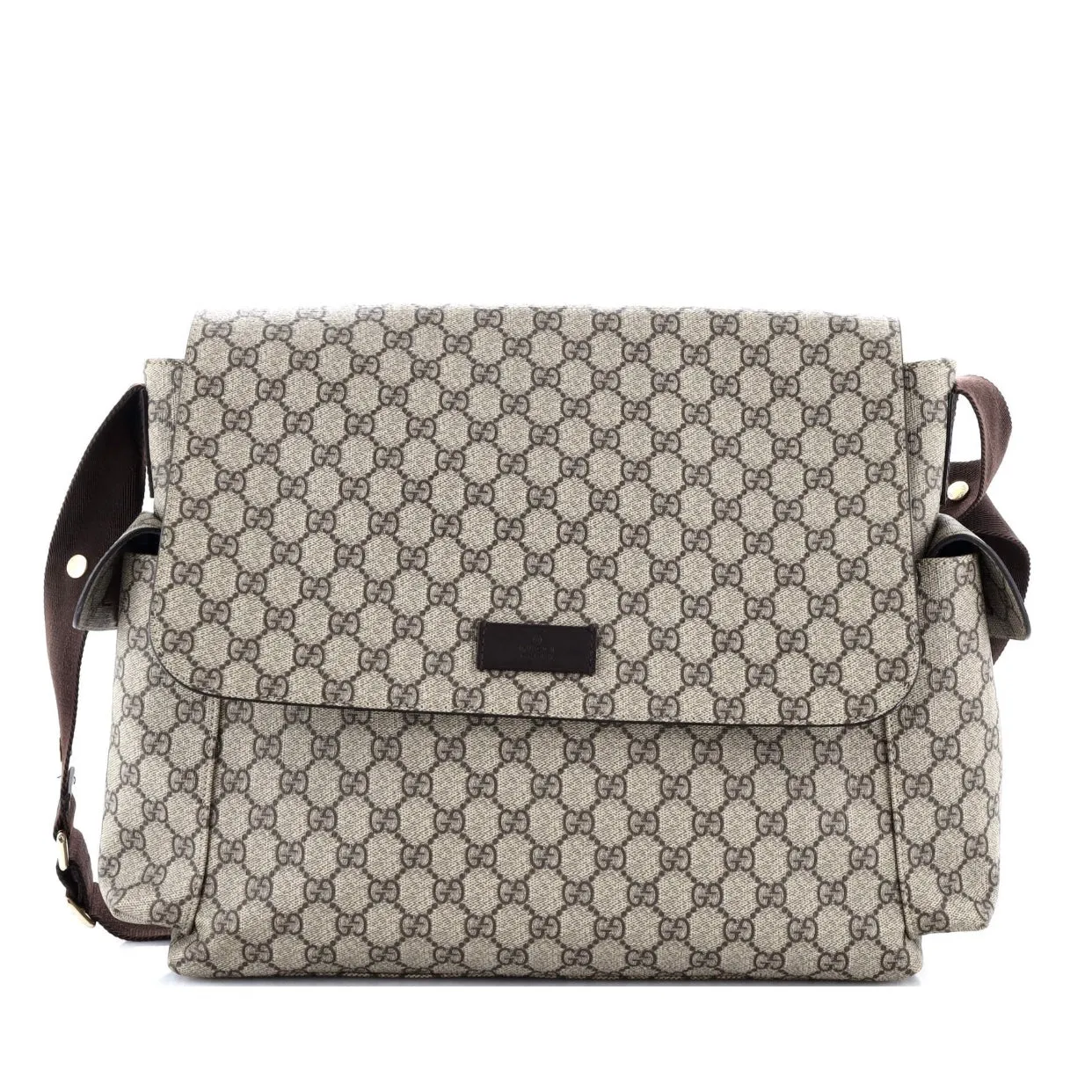 PRE-OWNED GG Coated Canvas Diaper Bag
