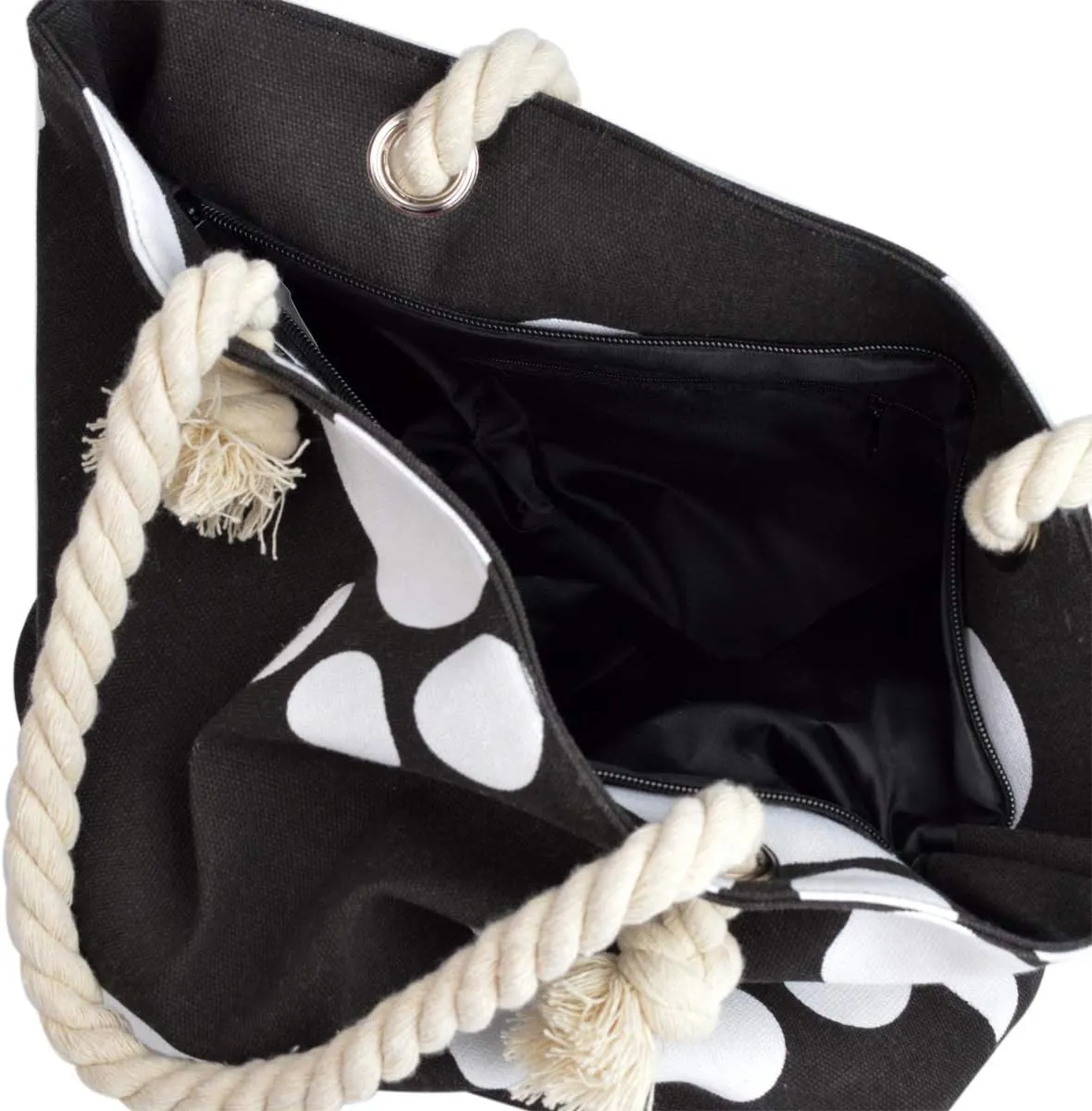 Premium Dog Cat Puppy Kitty Animal Paws Print Canvas Tote Shoulder Bag Handbag