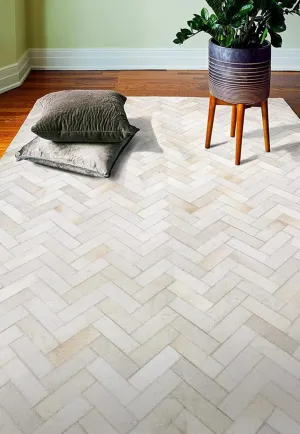 Premium Leather Stripe Area Rug for Living Room, Bedroom, Premium Non-Slip Indoor Carpet, High Hair on Pile Leather Accent, Color: Taupe Grey, Size: 8X10 ft