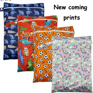 Printed Waterproof Wet Bag For Baby Cloth Diaper