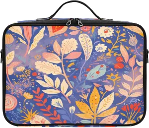 Professional Makeup Bag Organizer 14.6" Travel Cosmetic Case with 10 Adjustable Dividers