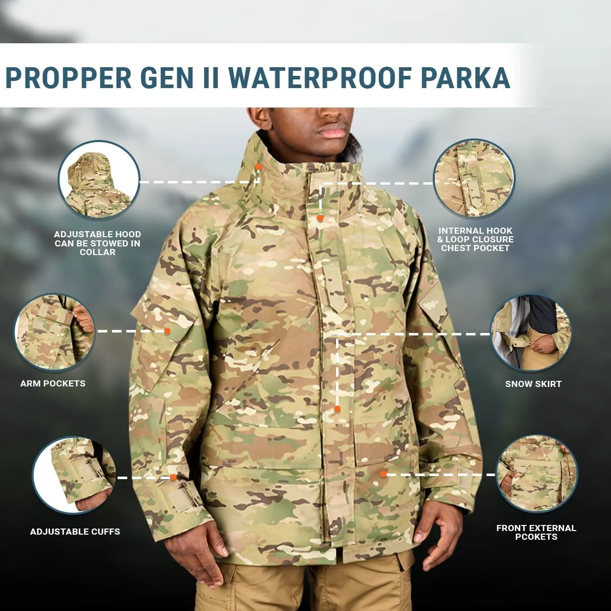 Propper Men's Gen Ii ECWCS Waterproof Shell Parka