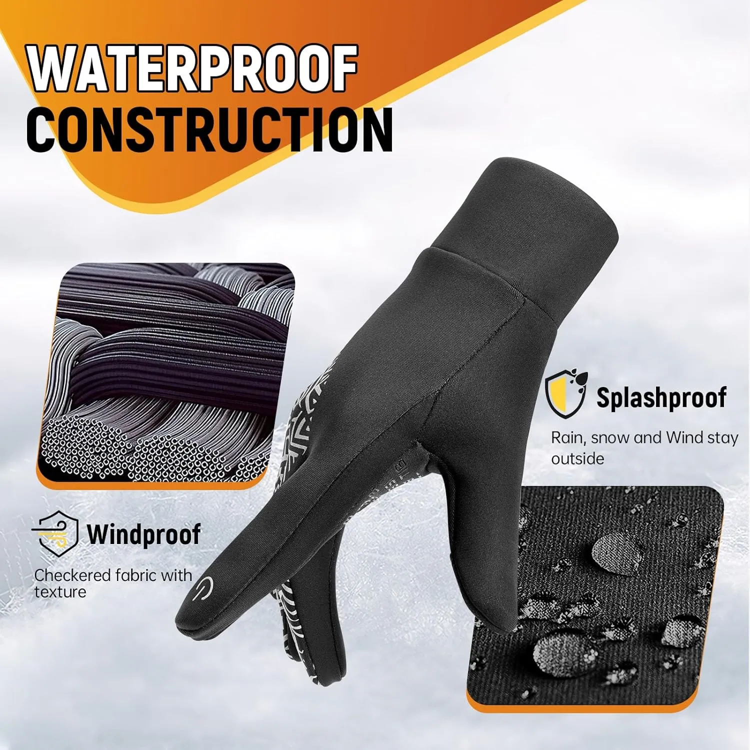 PULIOU Winter Thermal Gloves for Men & Women - Touchscreen, Lightweight, Anti-Slip Running, Cycling & Driving Liner Gloves