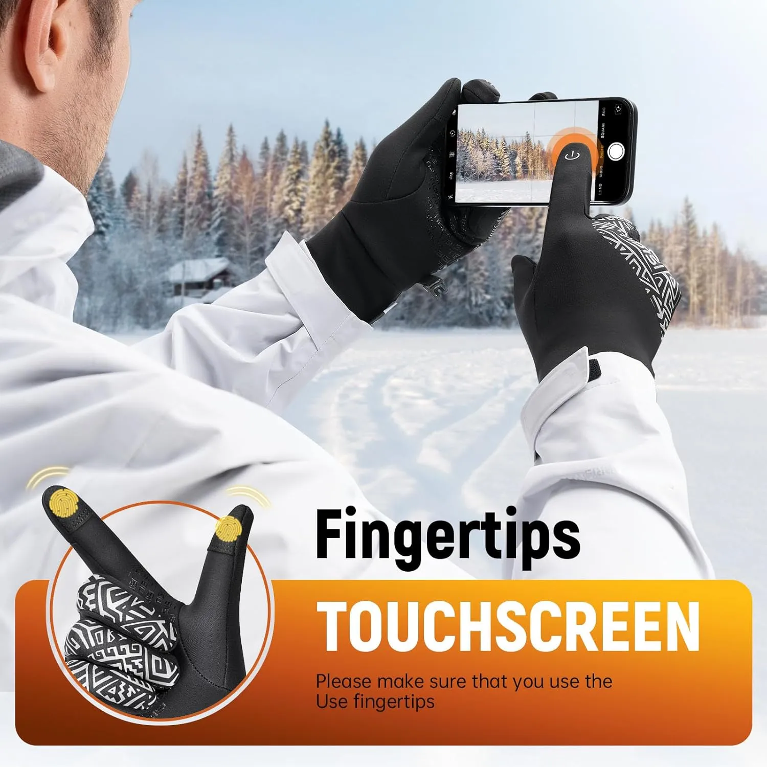 PULIOU Winter Thermal Gloves for Men & Women - Touchscreen, Lightweight, Anti-Slip Running, Cycling & Driving Liner Gloves