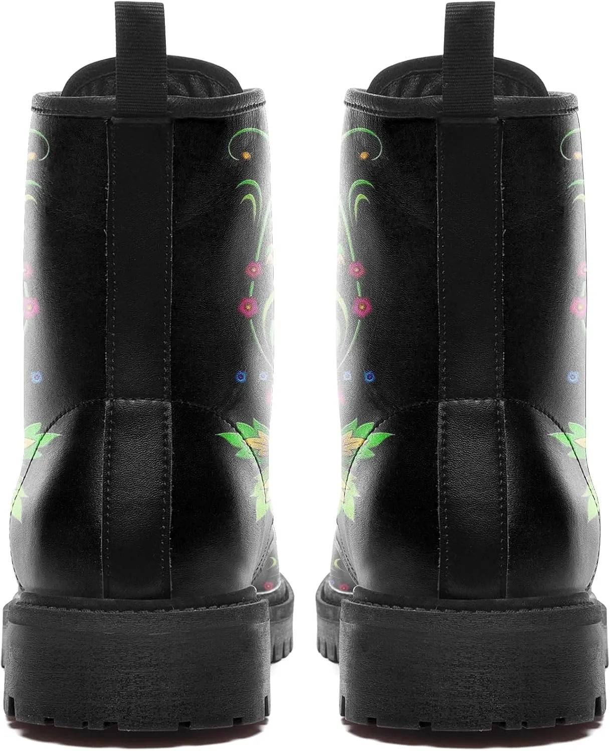 Punk Combat Boots, Stylish Motorcycle Booties for Men & Women, Waterproof Work Boot with Artistic Design