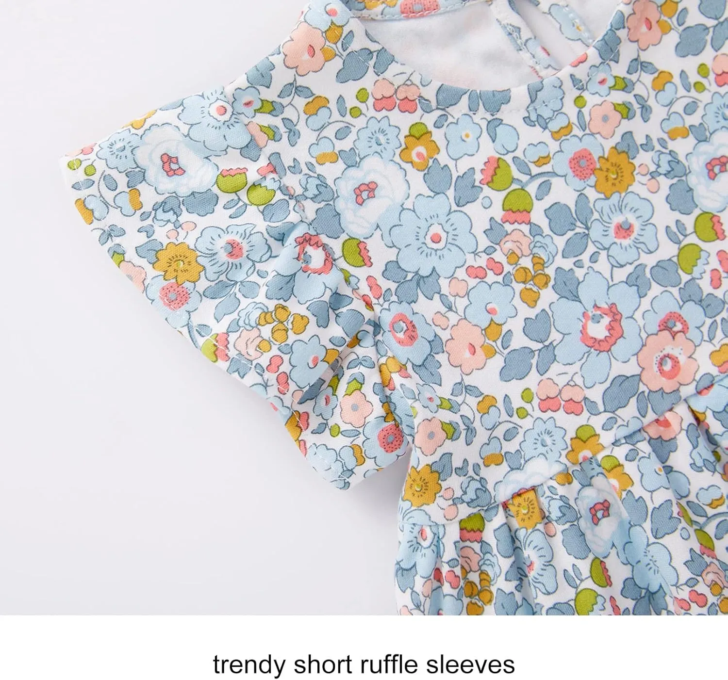 pureborn Baby Toddler Girl Dress with Bloomer Short and Long Sleeve Playwear Dress with Diaper Cover